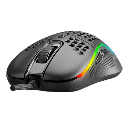 SMX-R85 GENTLE 12800dpi Siyah RGB Ledli Süper Hafif Makrolu Gaming Oyuncu Mouse - Rampage