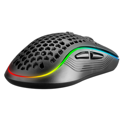 SMX-R85 GENTLE 12800dpi Siyah RGB Ledli Süper Hafif Makrolu Gaming Oyuncu Mouse - Rampage