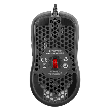 SMX-R85 GENTLE 12800dpi Siyah RGB Ledli Süper Hafif Makrolu Gaming Oyuncu Mouse - Rampage