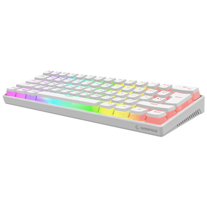 RADIANT K11 Beyaz Type-C / Puding Tuşlu US Layout Red Switch Gaming Oyuncu Klavye - Rampage