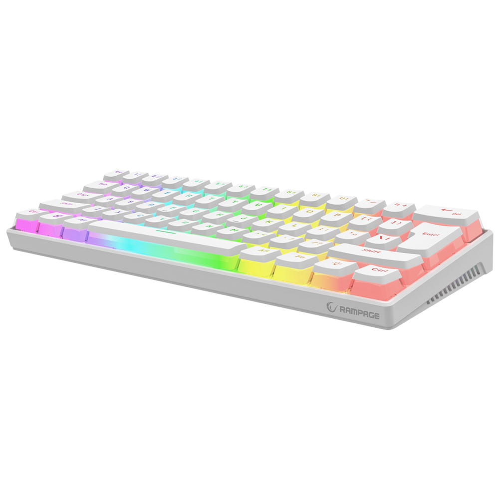Radiant K11 Type-C / Puding Tuşlu US Layout Blue Switch Gaming Oyuncu Klavye-Beyaz