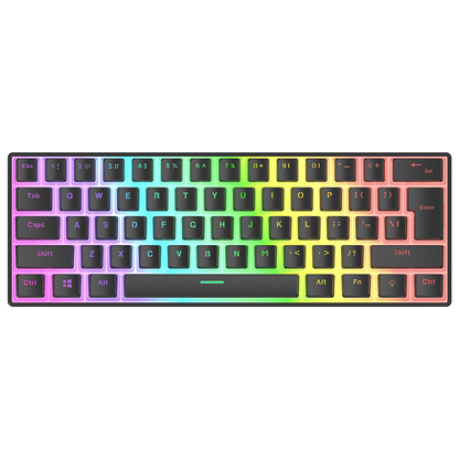 RADIANT K11 Siyah Type-C / Puding Tuşlu US Layout Red Switch Gaming Oyuncu Klavye - Rampage