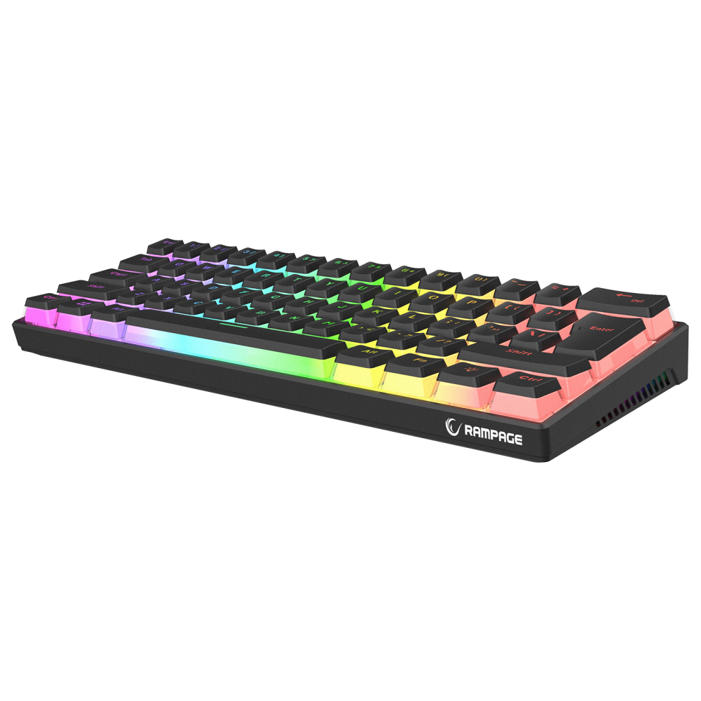 RADIANT K11 Siyah Type-C / Puding Tuşlu US Layout Red Switch Gaming Oyuncu Klavye - Rampage