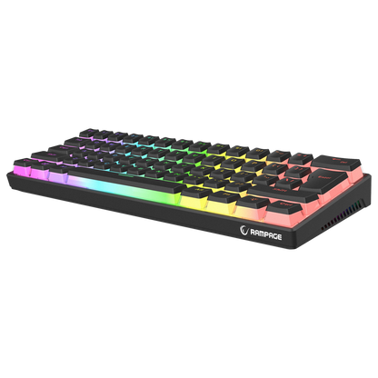RADIANT K11 Siyah Type-C / Puding Tuşlu US Layout Red Switch Gaming Oyuncu Klavye - Rampage