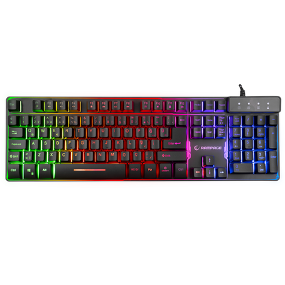 Titan K9 Siyah USB Gökkuşağı Renkli Aydınlatmalı Q Standart Gaming Oyuncu Klavyesi - Rampage