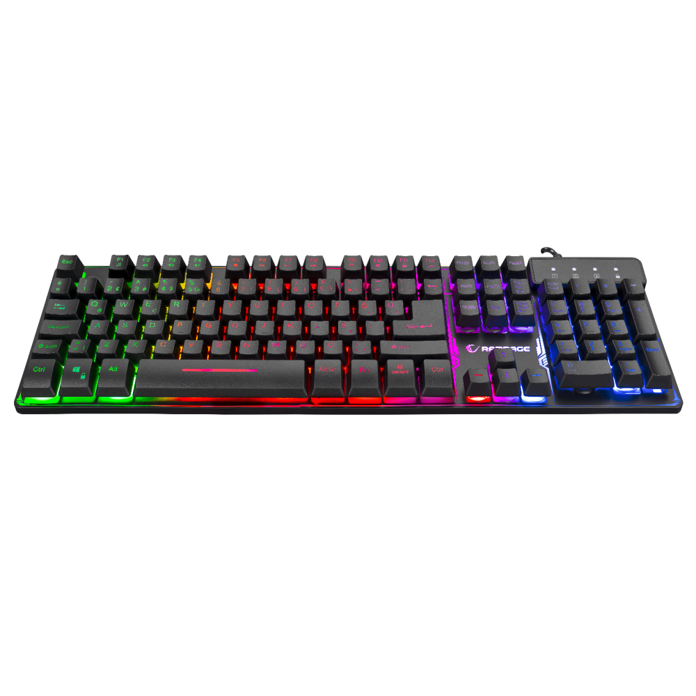 Titan K9 Siyah USB Gökkuşağı Renkli Aydınlatmalı Q Standart Gaming Oyuncu Klavyesi - Rampage
