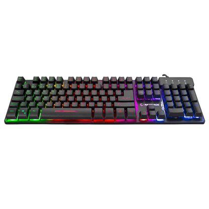 Titan K9 Siyah USB Gökkuşağı Renkli Aydınlatmalı Q Standart Gaming Oyuncu Klavyesi - Rampage