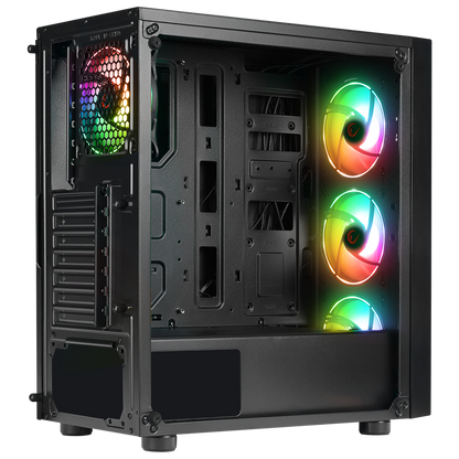 TRIANGLE 4*12cm Auto RGB Fan Tempered Glass ATX Mid-T Gaming Oyuncu Kasası