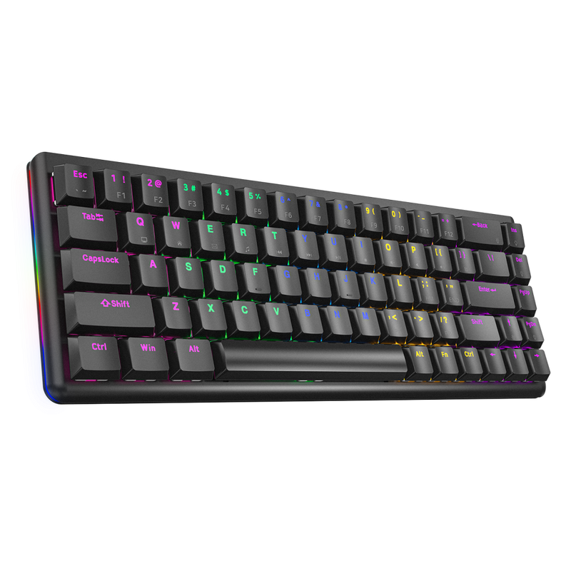 Rebel Low Profile Rainbow US Layout Blue Switch Mechanical Gaming Keyb ...