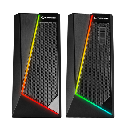RMS-X8 MAJESTY Bluetooth FMLi RGB Işıklı Multimedia Gaming Oyuncu 2.0 Speaker - Rampage