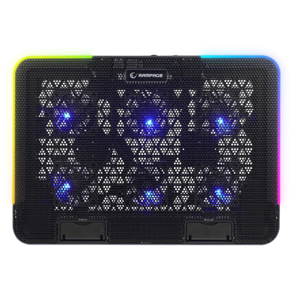 SIXPOWER R9 6 Fan RGB Işıklı Telefon Tutuculu Notebook Soğutucu