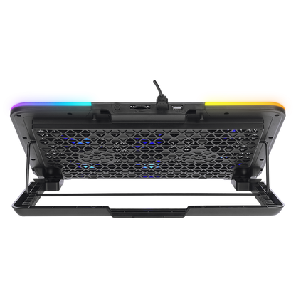SIXPOWER R9 6 Fan RGB Işıklı Telefon Tutuculu Notebook Soğutucu