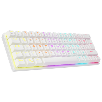 ALLY K11 Beyaz Rainbow Q Bilek Destekli Red Switch Gaming Oyuncu Klavye - Rampage