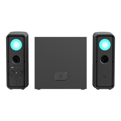 RMS-311 SHARD 2+1 80W Siyah USB,FM,Bluetooth,HMDI,Optica Rgb Işıklı Speaker - Rampage