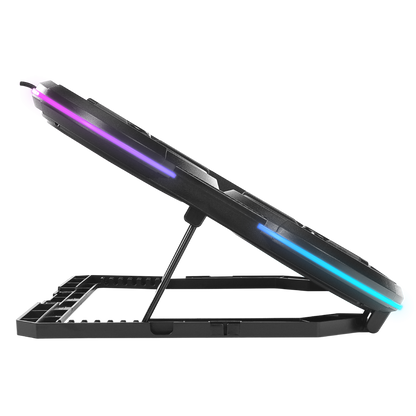 PROTE R6 RGB Işıklı 6 Fanlı Telefon Tutuculu Notebook Soğutucu Stand - Rampage