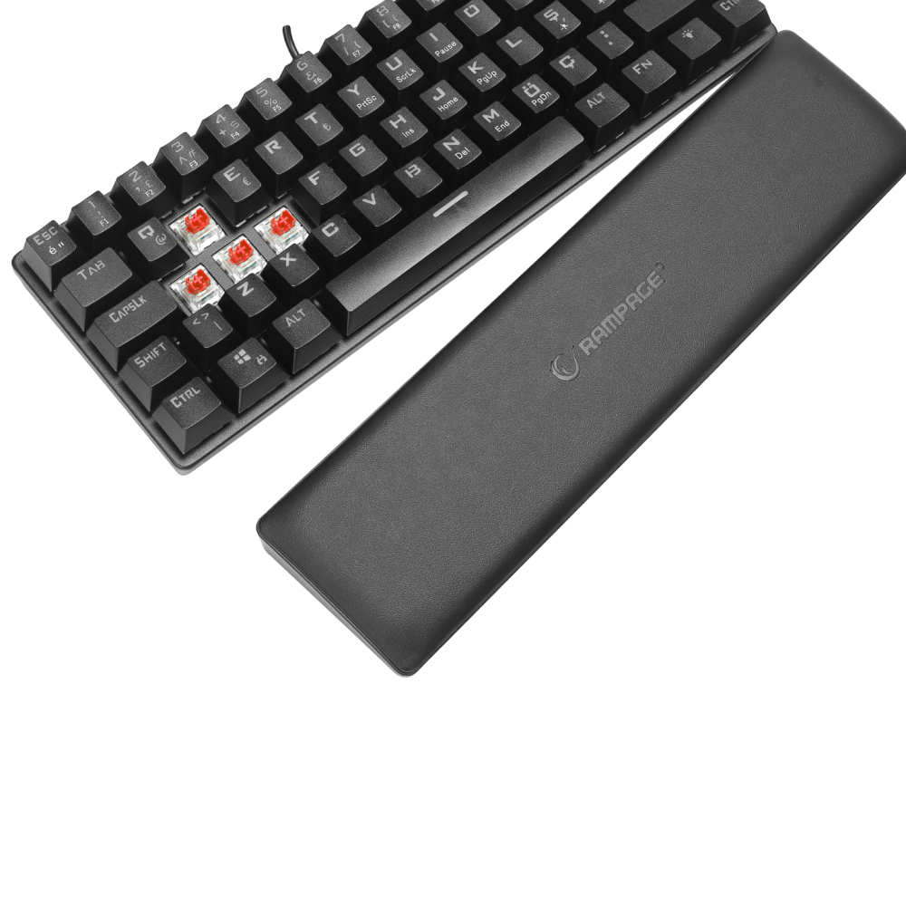 ALLY K11 Siyah Rainbow Q Bilek Destekli Red Switch Gaming Oyuncu Klavye - Rampage