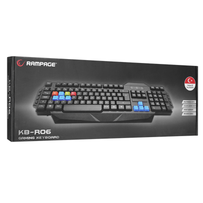 KB-R06 Siyah USB Örgü Kablolu Q Gaming Klavye - Rampage