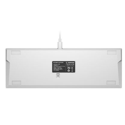 KB-RX63 B-ATOM Beyaz Bluetooth RED SWITCH Q 63 Tuşlu US Layout Mini Gaming Oyuncu Klavyesi