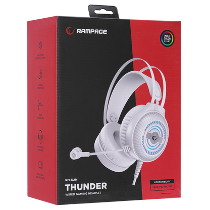 RM-K29 THUNDER 3.5mm Oyuncu Kulaklığı - Beyaz