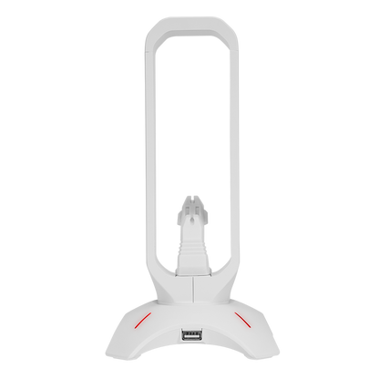RM-H66 GUARD Beyaz RGB Işıklı 2*Usb Port Kulaklık İçin Stand - Rampage