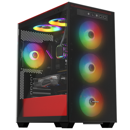 BLAZE Mesh Temperli Camlı Siyah 4* 12cm ARGB Fan M-ATX Mid-T Gaming Oyuncu Kasası - Rampage