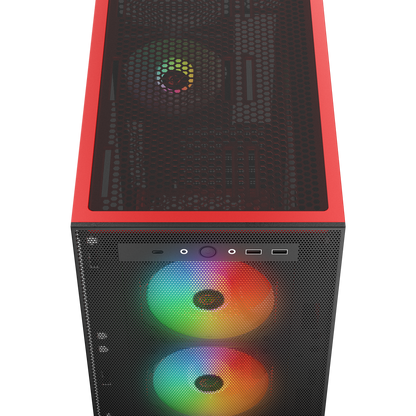 BLAZE Mesh Temperli Camlı Siyah 4* 12cm ARGB Fan M-ATX Mid-T Gaming Oyuncu Kasası - Rampage