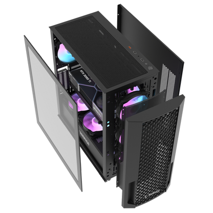 SHELOB Mesh+Temperli Cam 4*ARGB Infinity Fan+Hub E-ATX Mid-T Gaming Oyuncu Kasası