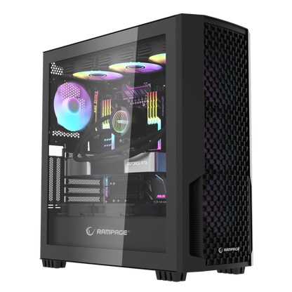 SHELOB Mesh+Temperli Cam 4*ARGB Infinity Fan+Hub E-ATX Mid-T Gaming Oyuncu Kasası