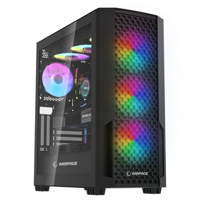 SHELOB Mesh+Temperli Cam 4*ARGB Infinity Fan+Hub E-ATX Mid-T Gaming Oyuncu Kasası