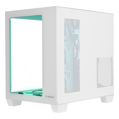 ICEWAVE Beyaz Temperli Camlı 4*12cm ARGB Fan+Kontrolcü Transparan E-ATX Mid-T Gaming Oyuncu Kasası - Rampage