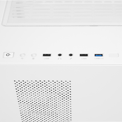 ICEWAVE Beyaz Temperli Camlı 4*12cm ARGB Fan+Kontrolcü Transparan E-ATX Mid-T Gaming Oyuncu Kasası - Rampage