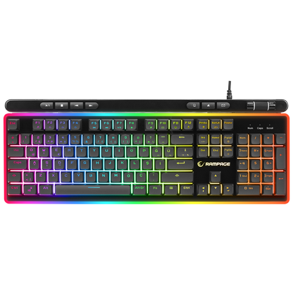 SHINE K14 Siyah USB RGB Backlight Membrane Gaming Oyuncu Klavye