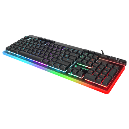 SHINE K14 Siyah USB RGB Backlight Membrane Gaming Oyuncu Klavye