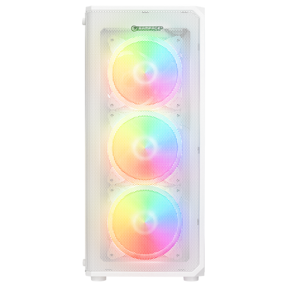 HELIOS Mesh 550W 80+ Bronze Beyaz Temperli Cam 4x12cm Rainbow ATX Mid-T Gaming Oyuncu Kasası - Rampage