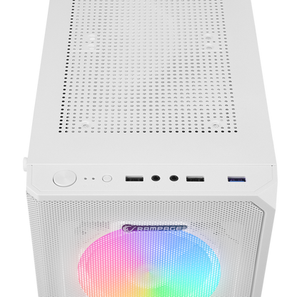 HELIOS Mesh 550W 80+ Bronze Beyaz Temperli Cam 4x12cm Rainbow ATX Mid-T Gaming Oyuncu Kasası - Rampage