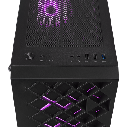 AZZA V1 Temperli Camlı Siyah ATX Mid-T Gaming Oyuncu Kasası