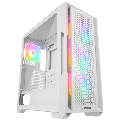 RADIANT V1 WHITE 2* USB3.0 Temperli Camlı 4*ARGB Fan+Hub E-ATX Exclusive Gaming Oyuncu Kasası