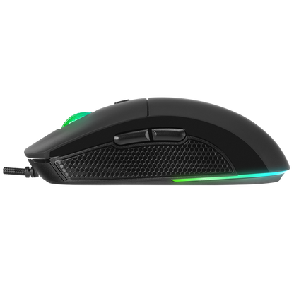RADIANT M1 Makrolu Siyah 7200 dpi RGB Aydınlatmalı Gaming Oyuncu Mouse - Rampage
