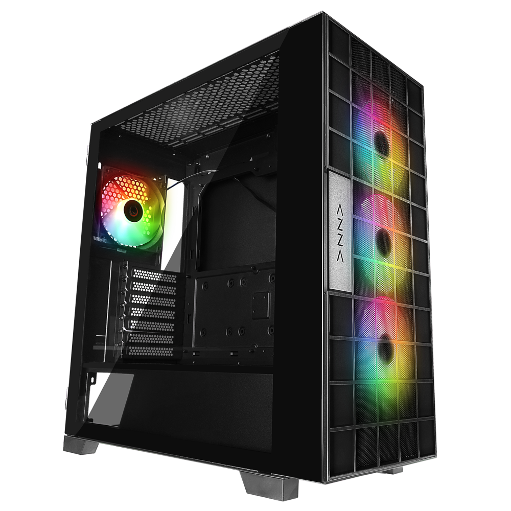 AZZA V2 Temperli Camlı Siyah ATX Mid-T Gaming Oyuncu Kasası
