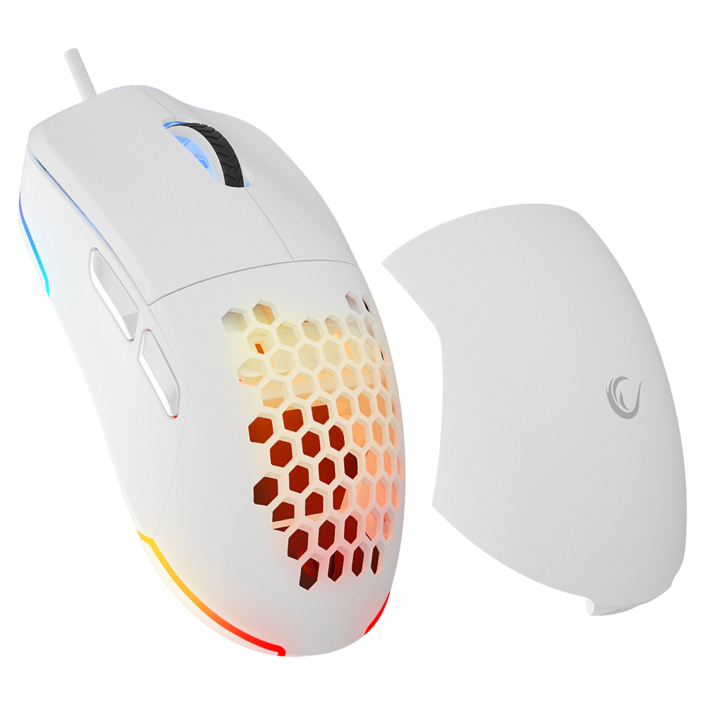 BLINK Beyaz 7 Makro Tuşlu RGB 12800 DPI Gaming Oyuncu Mouse - Rampage
