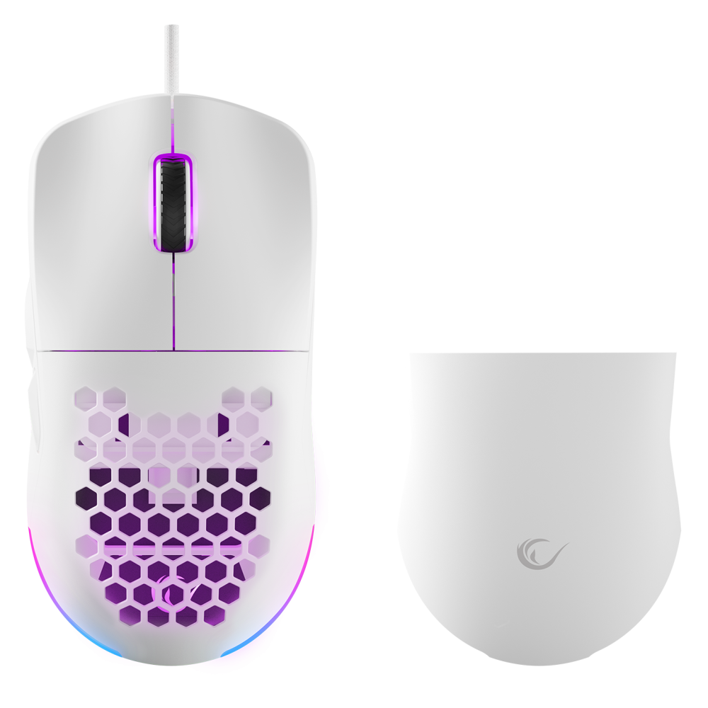 BLINK Beyaz 7 Makro Tuşlu RGB 12800 DPI Gaming Oyuncu Mouse - Rampage