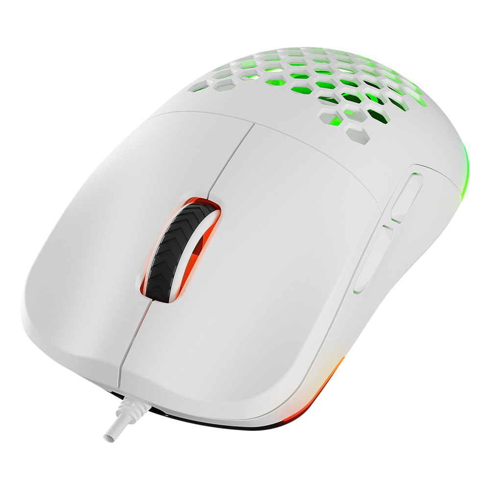 BLINK Beyaz 7 Makro Tuşlu RGB 12800 DPI Gaming Oyuncu Mouse - Rampage