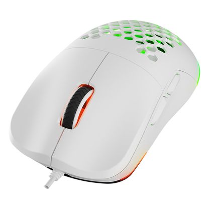 BLINK Beyaz 7 Makro Tuşlu RGB 12800 DPI Gaming Oyuncu Mouse - Rampage