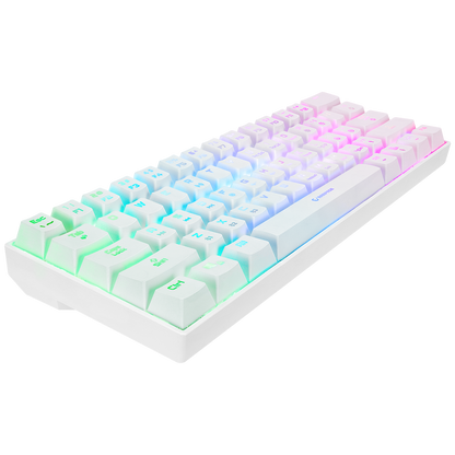 KB-RX63 B-ATOM Beyaz Bluetooth RGB Backlight RED SWITCH US Layout 63 Tuşlu Mini Gaming Oyuncu Klavyesi - Rampage
