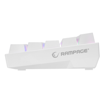 KB-RX63 B-ATOM Beyaz Bluetooth RGB Backlight RED SWITCH US Layout 63 Tuşlu Mini Gaming Oyuncu Klavyesi - Rampage