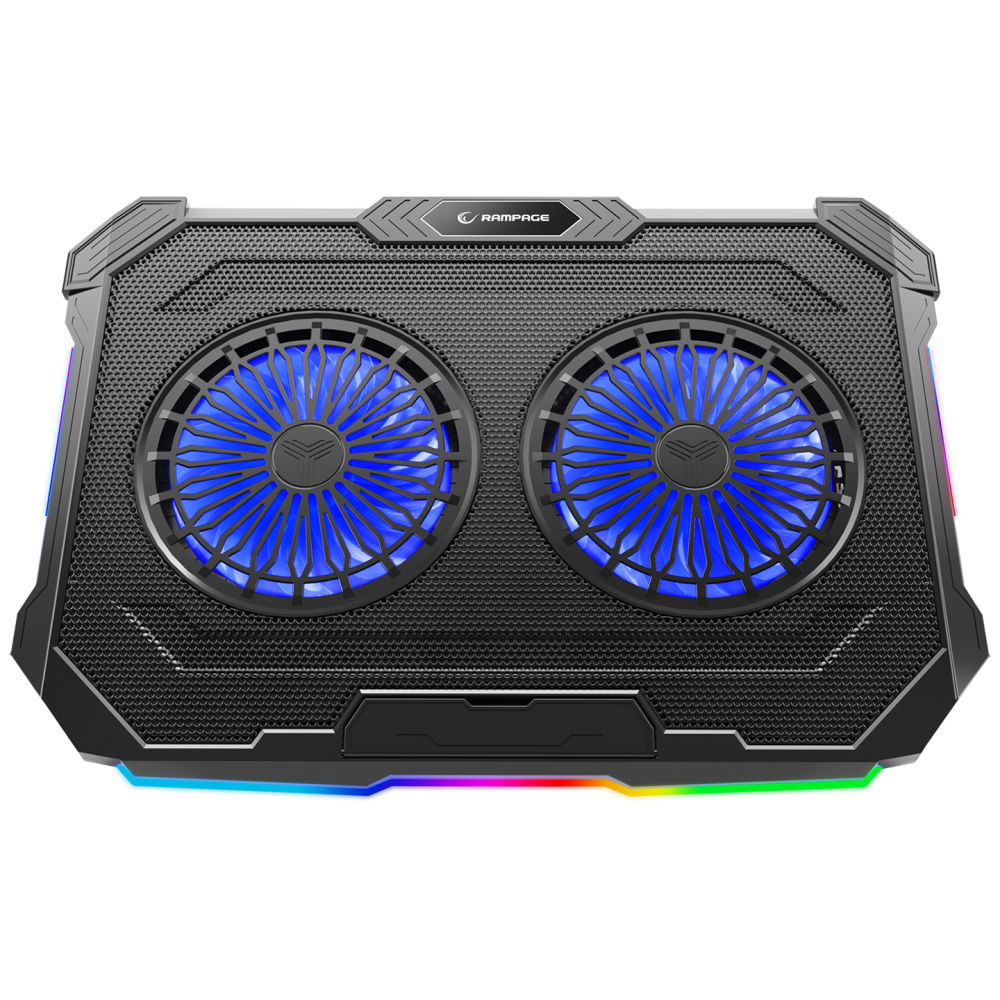 Sirius S46 RGB Işıklı 2 Fanlı Yükseklik Ayarlı USB Port Notebook Soğutucu - Rampage
