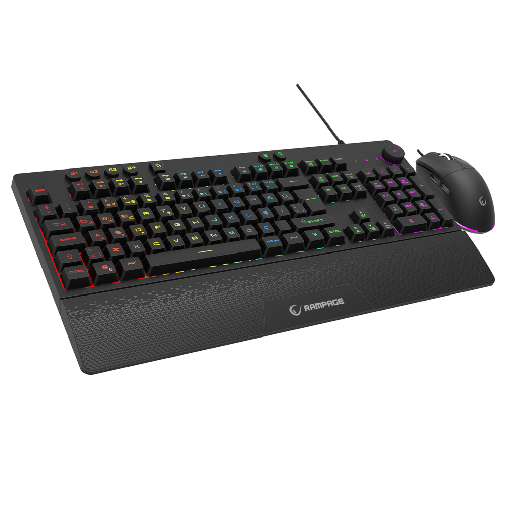 ECLIPSE Siyah Usb RGB Aydınlatmalı Q Gaming Oyuncu Klavye Mouse Set