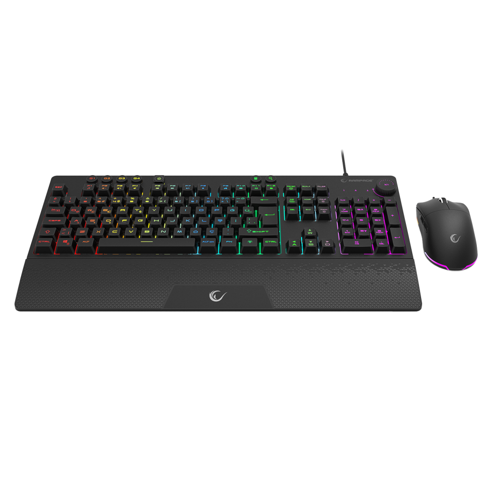 ECLIPSE Siyah Usb RGB Aydınlatmalı Q Gaming Oyuncu Klavye Mouse Set