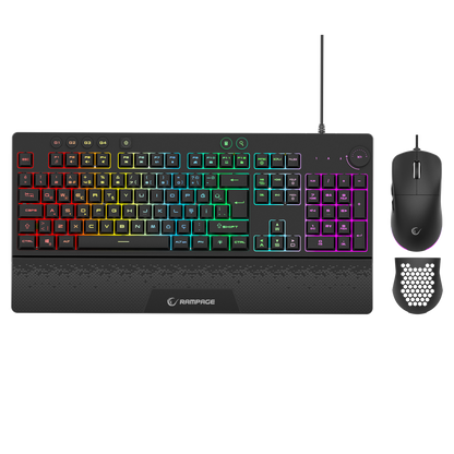 ECLIPSE Siyah Usb RGB Aydınlatmalı Q Gaming Oyuncu Klavye Mouse Set - Rampage