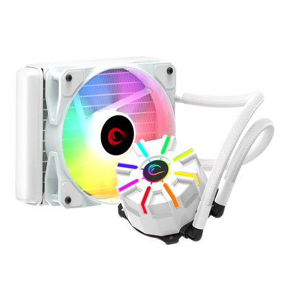 HELIOS C1 Beyaz 68CFM 1800RPM Rainbow AMD AM5/INTEL LGA1700 120mm Sıvı Soğutmalı CPU Fan - Rampage